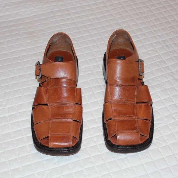 Kenneth Cole Men's Leather Sandals - Picture 2 of 11